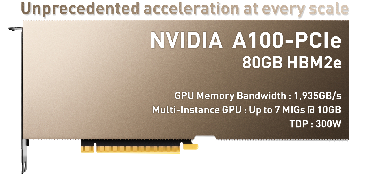 NVIDIA A100 TENSOR CORE GPU 80GB HBM2e - PCI Express Model